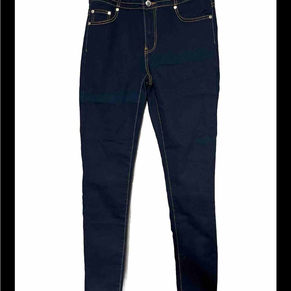 T&Y Fashion Jeans Women’s 7/8 Dark Blue Denim Stretch Skinny